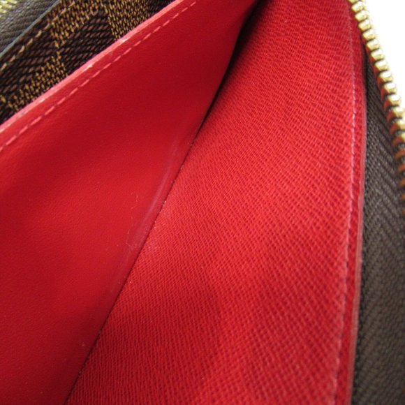 LOUIS VUITTON Portefeuille Clemence Long Wallet Damier Ebene Cerise Used - Picture 6 of 10